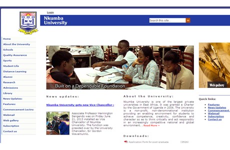 Nkumba University Website