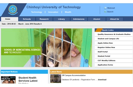 Chinhoyi University of Technology Website