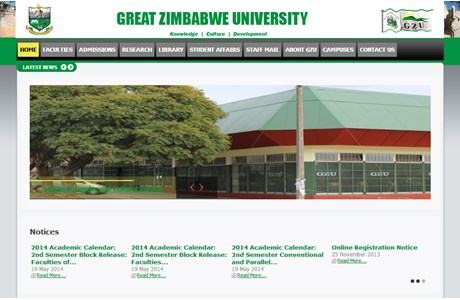 Great Zimbabwe University Website