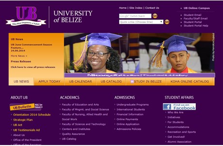 University of Belize Website