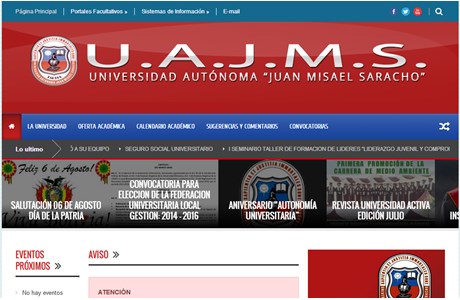 Juan Misael Saracho Autonomous University Website