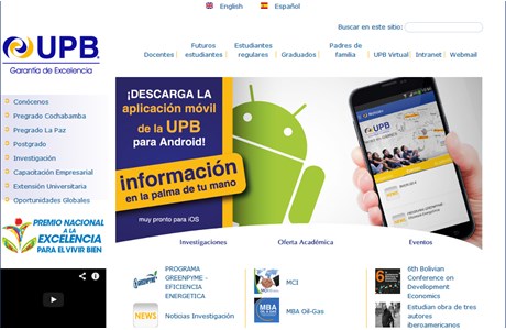 Bolivian Private University, Cochabamba Website