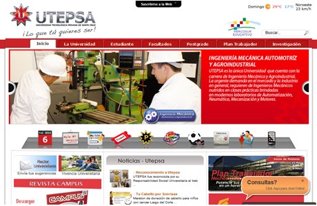 Private Technical University of Santa Cruz Website