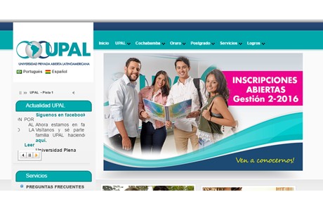 Latin American Private Open University, Cochabamba Website