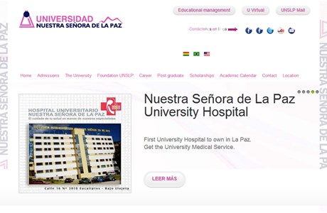 Nuestra Señora de La Paz University Website