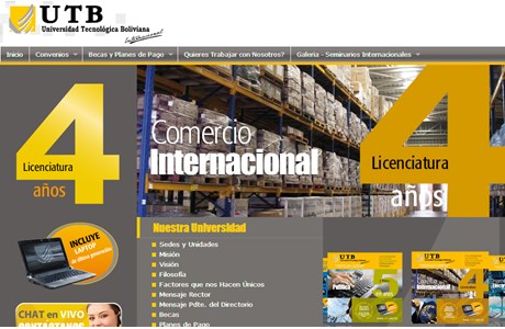 Bolivian University of Technology Website