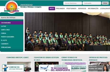 Cosmos Private Technical University Website