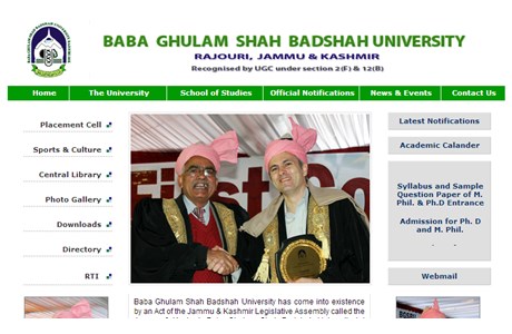Baba Ghulam Shah Badshah University Website