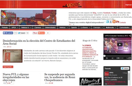Public University of El Alto Website