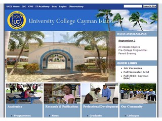 University College of the Cayman Islands Website