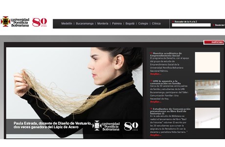 Pontificia Bolivariana University Website
