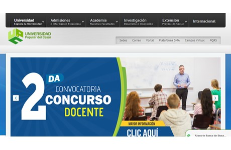 Popular University of Cesar Website