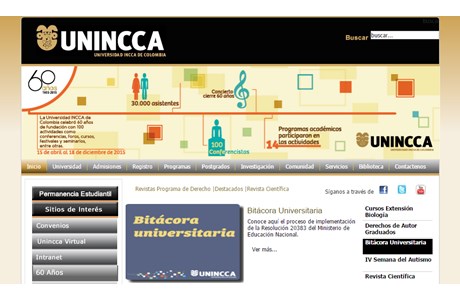 INCCA University of Colombia Website