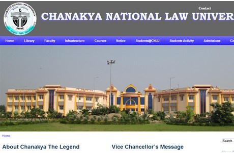Chanakya National Law University Website