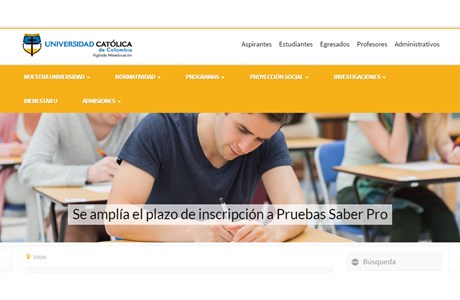 Catholic University of Colombia Website