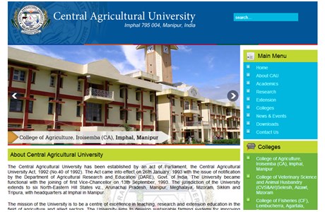 Central Agricultural University Website