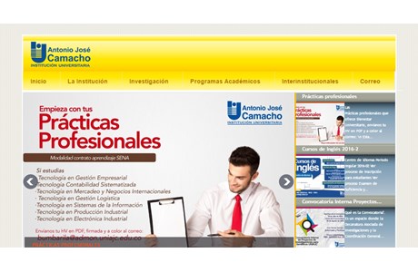 Antonio José Camacho University Institute Website