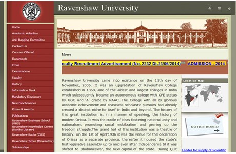 Ravenshaw University Website