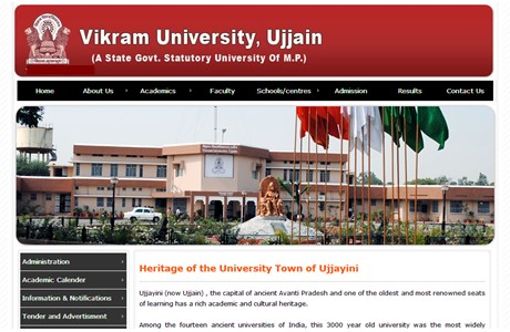 Vikram University Website