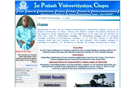 Jai Prakash University Website