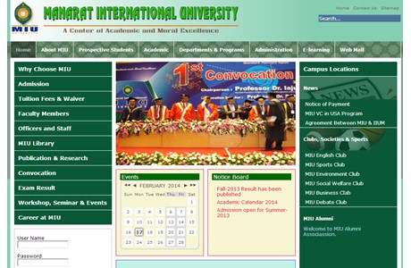 Manarat International University Website