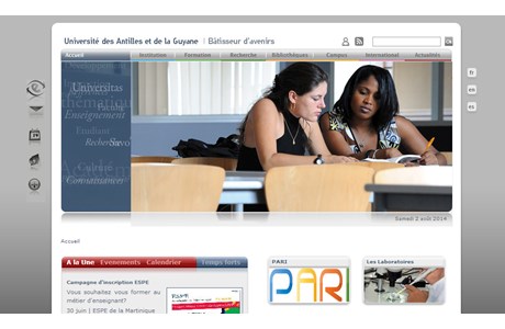 University of the French West Indies and Guiana Website