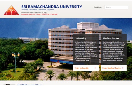 Sri Ramachandra University Website