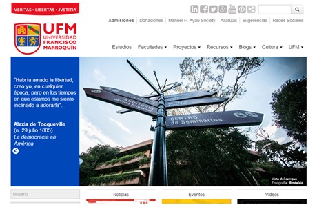 Francisco Marroquín University Website