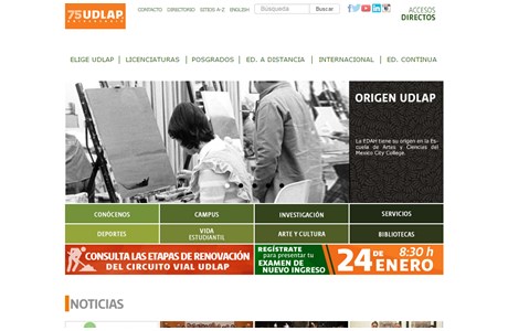 University of Las Américas, Puebla Website