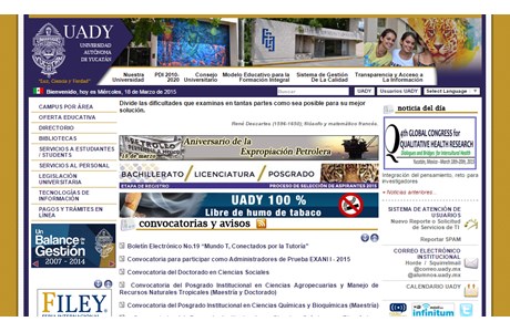 Autonomous University of Yucatan Website