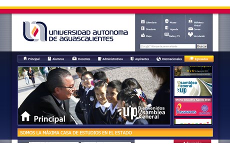 Autonomous University of Aguascalientes Website
