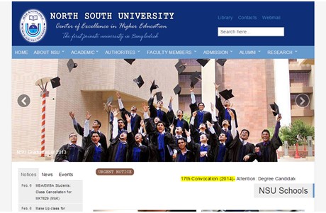 North South University Website