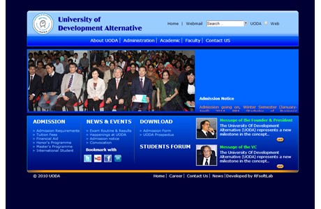 University of Development Alternative Website