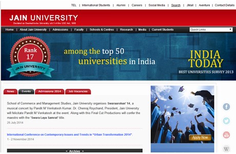 Jain University Website