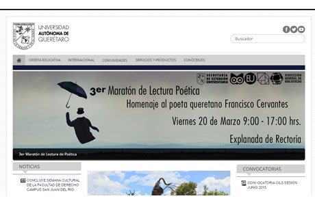 Autonomous University of Querétaro Website