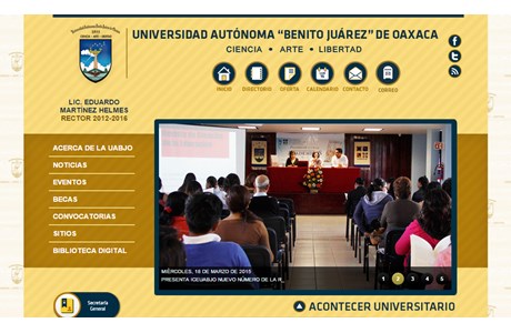 Benito Juárez Autonomous University of Oaxaca Website