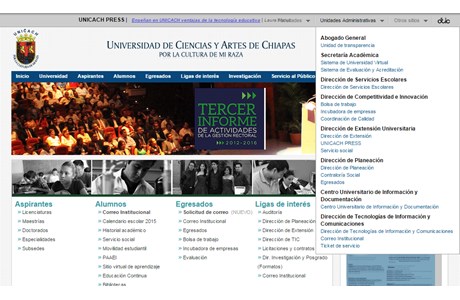 University of Arts and Science of Chiapas Website