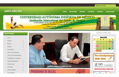 Universidad Autónoma Indígena de México Website