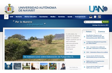 Autonomous University of Nayarit Website