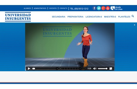 Insurgentes University Website