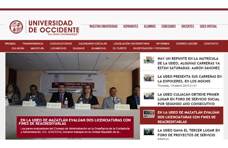 Occidente University Website