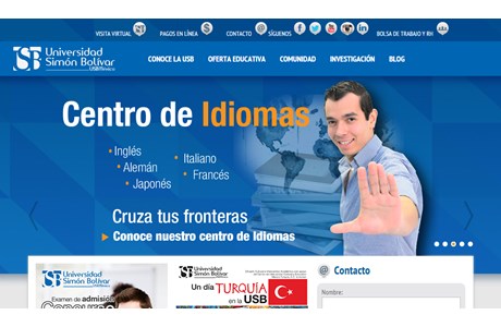 Simón Bolívar University Website