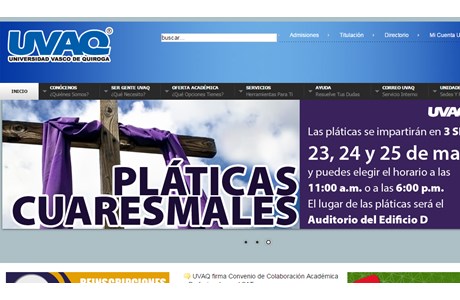 Vasco de Quiroga University Website