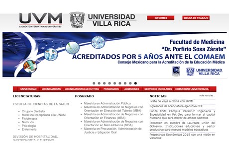 Autonomous University of Veracruz Villa Rica Website