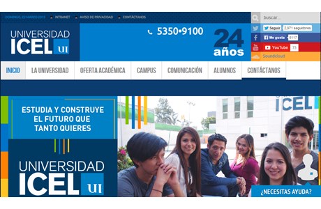 Universidad ICEL Website