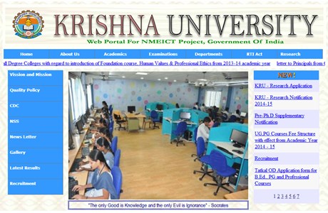 Krishna University Website