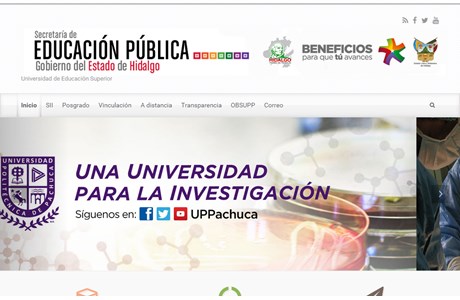 Universidad Politécnica de Pachuca Website