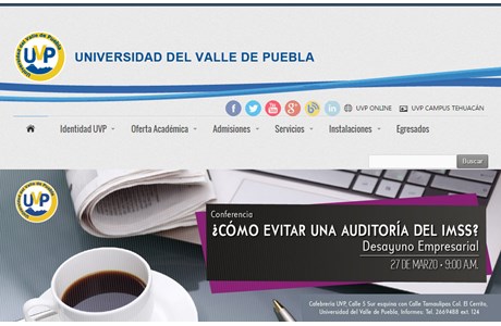 Valle de Puebla University Website