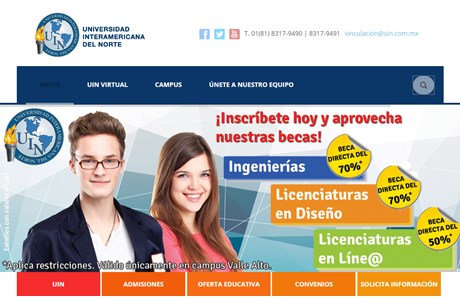 Universidad Interamericana del Norte y Tecnológico Sierra Madre Website