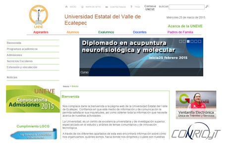 State University of the Valley of Ecatepec Website